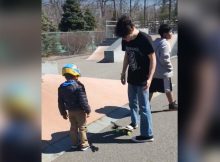 Teens teach a boy with autism to skateboard on his birthday